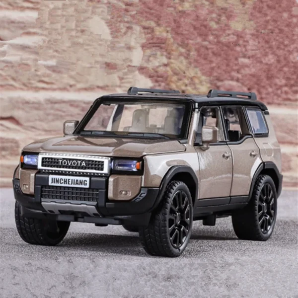 1/32 Toyota PRADO Land Cruiser Alloy Car Model Diecast Metal Off-road Vehicle Car Model Simulation Sound and Light Kids Toy Gift