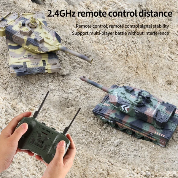 2.4G Tracked Simulation Remote Control Tank Water Bomb Spray Remote Control Vehicle War Armored Vehicle Model Children Toy Gift - Image 2