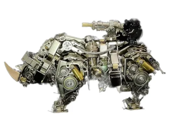 Mechanical Rhinoceros Metal Assembly DIY Assembly Kit 3D Metal Puzzle Animal Model Kit Puzzles Toy children Men Gift