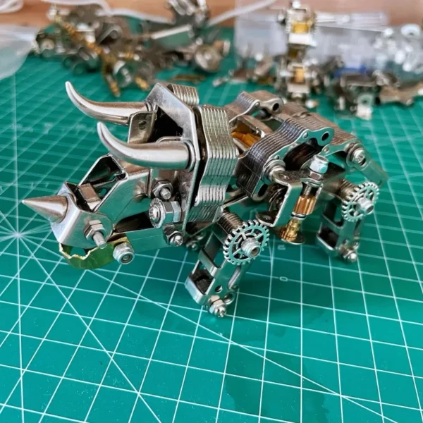 Mechanical Triangle Dragon Assembly Model Kits 3D Metal Model Diy Steampunk Assemble and Dissamble Animal Toys Gift - Image 3