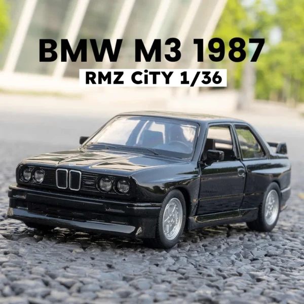 1/36 BMW M3 E30 1987 Classical Rally Toy Car Model For Children RMZ CiTY Diecast Metal Miniature Pull Back Collection Gift Kid - Image 2